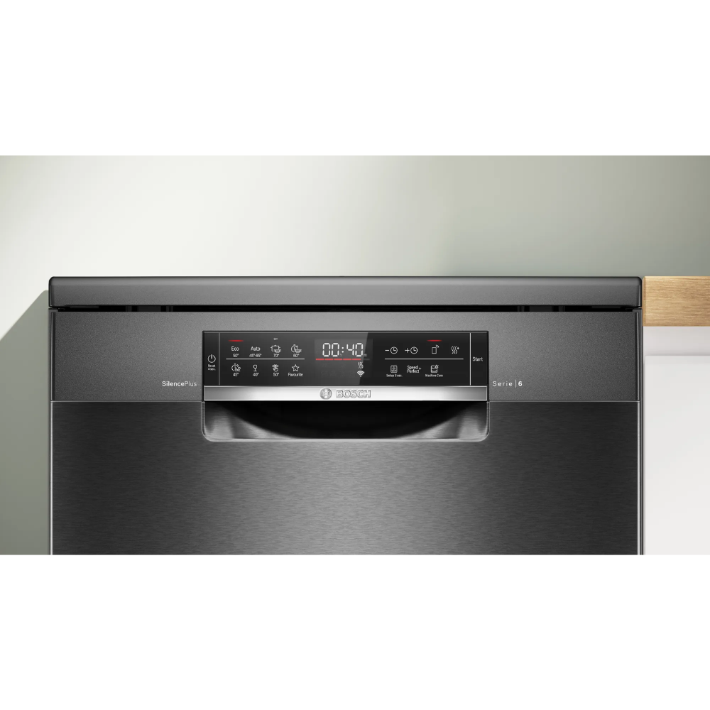 מדיח כלים עומד רחב 60 ס''מ Bosch Serie 6 SMS6ECC12E - צבע שחור - תוצרת גרמניה - אחריות יבואן רשמי BSH