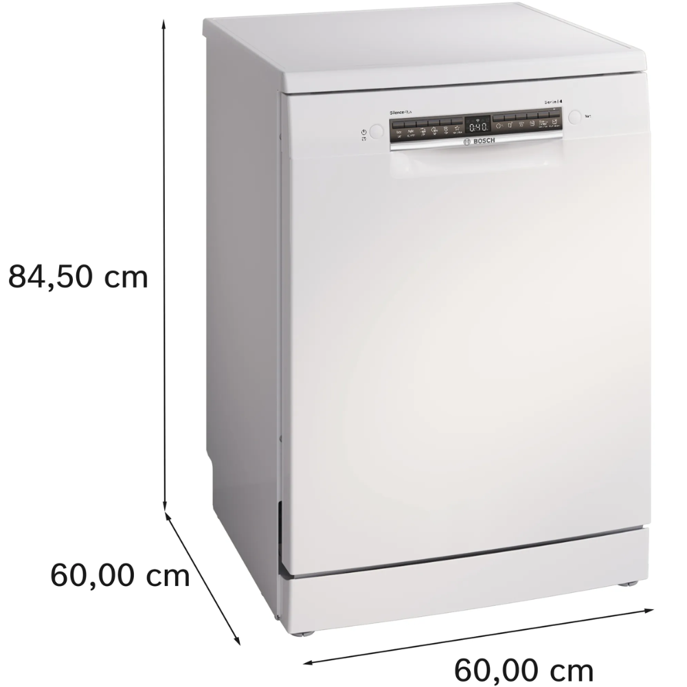 מדיח כלים עומד רחב 60 ס''מ Bosch Series 4 SMS4ECW28E - צבע לבן - תוצרת גרמניה - אחריות יבואן רשמי BSH