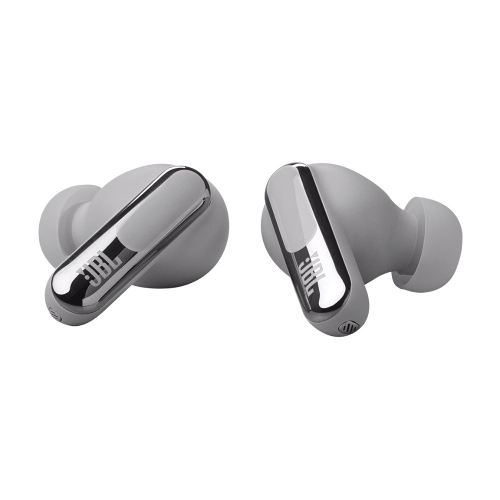 אוזניות אלחוטיות עם מארז טעינה חכם JBL Live Beam 3 TWS ANC IP55 - צבע כסוף שנה אחריות ע"י - יבואן הרשמי