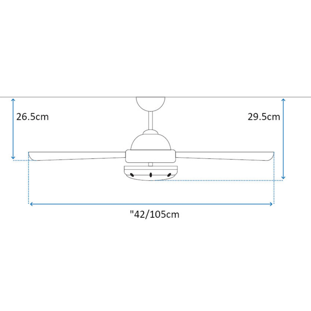 מאוורר תקרה כנפיים מתקפלות עם שלט ולד מובנה Westinghouse Laguna 40W "42 - צבע לבן שנתיים אחריות ע"י - יבואן הרשמי