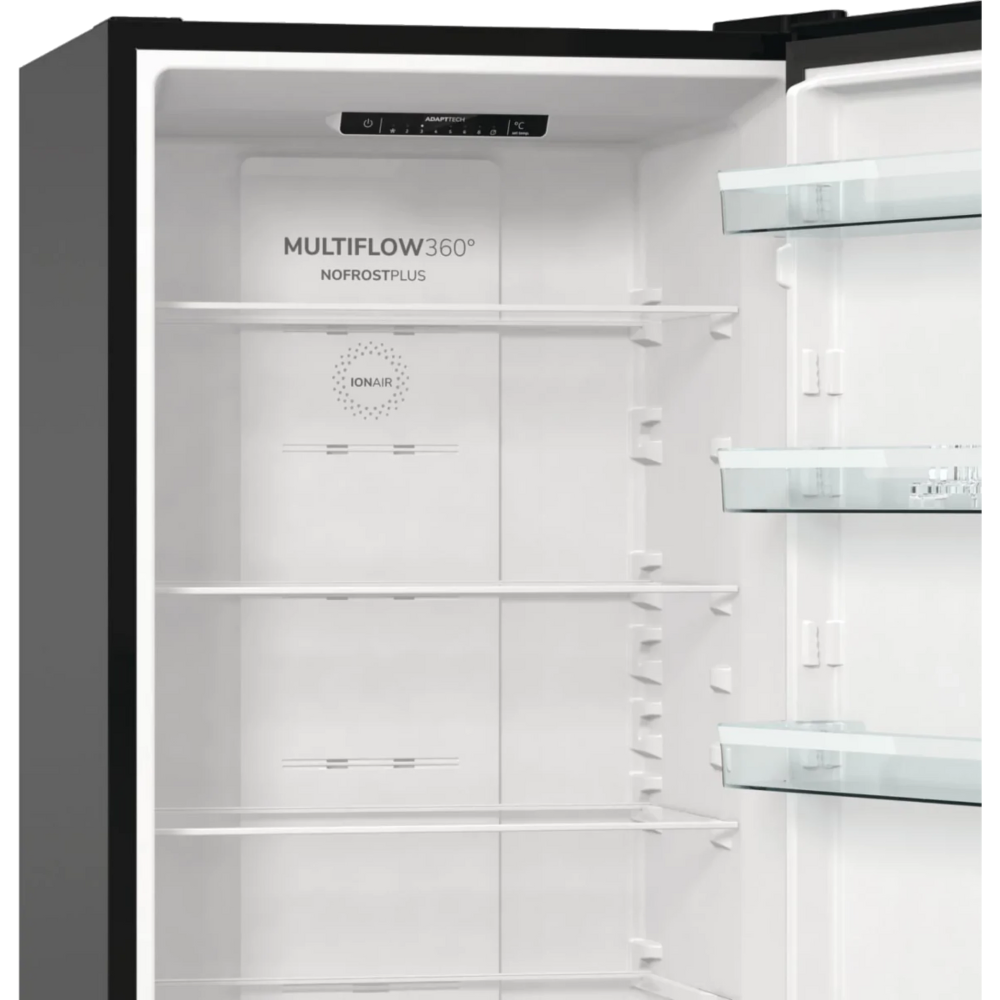 מקרר מקפיא תחתון 331 ליטר Gorenje HY-NRK6202EBXL4 - גימור נירוסטה מושחרת - יבואן רשמי