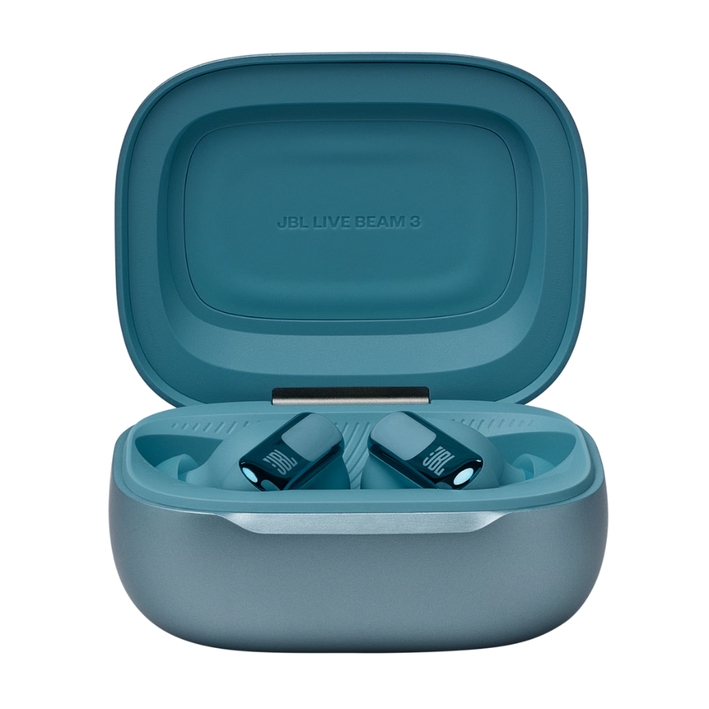 אוזניות אלחוטיות עם מארז טעינה חכם JBL Live Beam 3 TWS ANC IP55 - צבע כחול שנה אחריות ע"י היבואן הרשמי