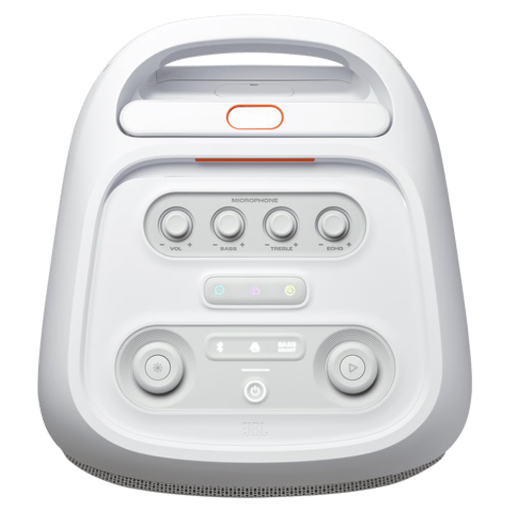 בידורית ניידת JBL PartyBox Stage 320 IPX4 240W -צבע לבן שנה אחריות ע"י - יבואן הרשמי