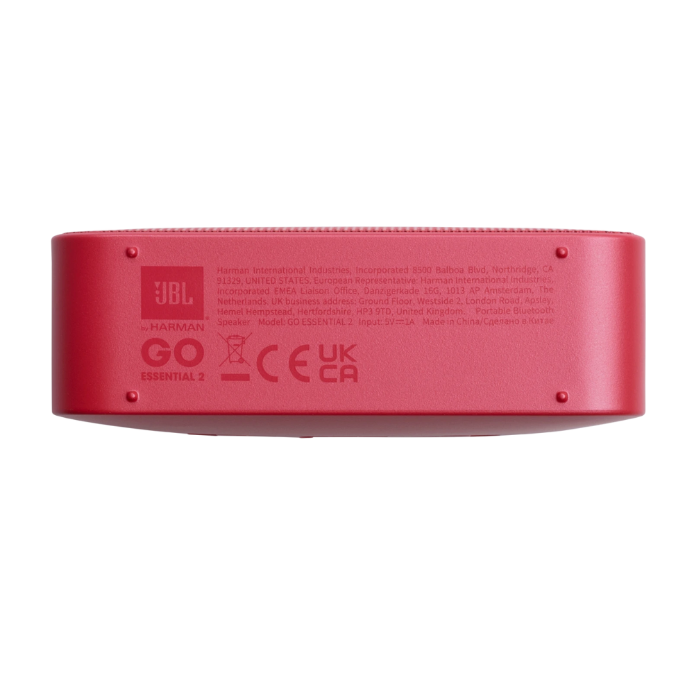 רמקול אלחוטי נייד JBL Go Essential 2 IP67 - צבע אדום שנה אחריות ע"י - יבואן הרשמי