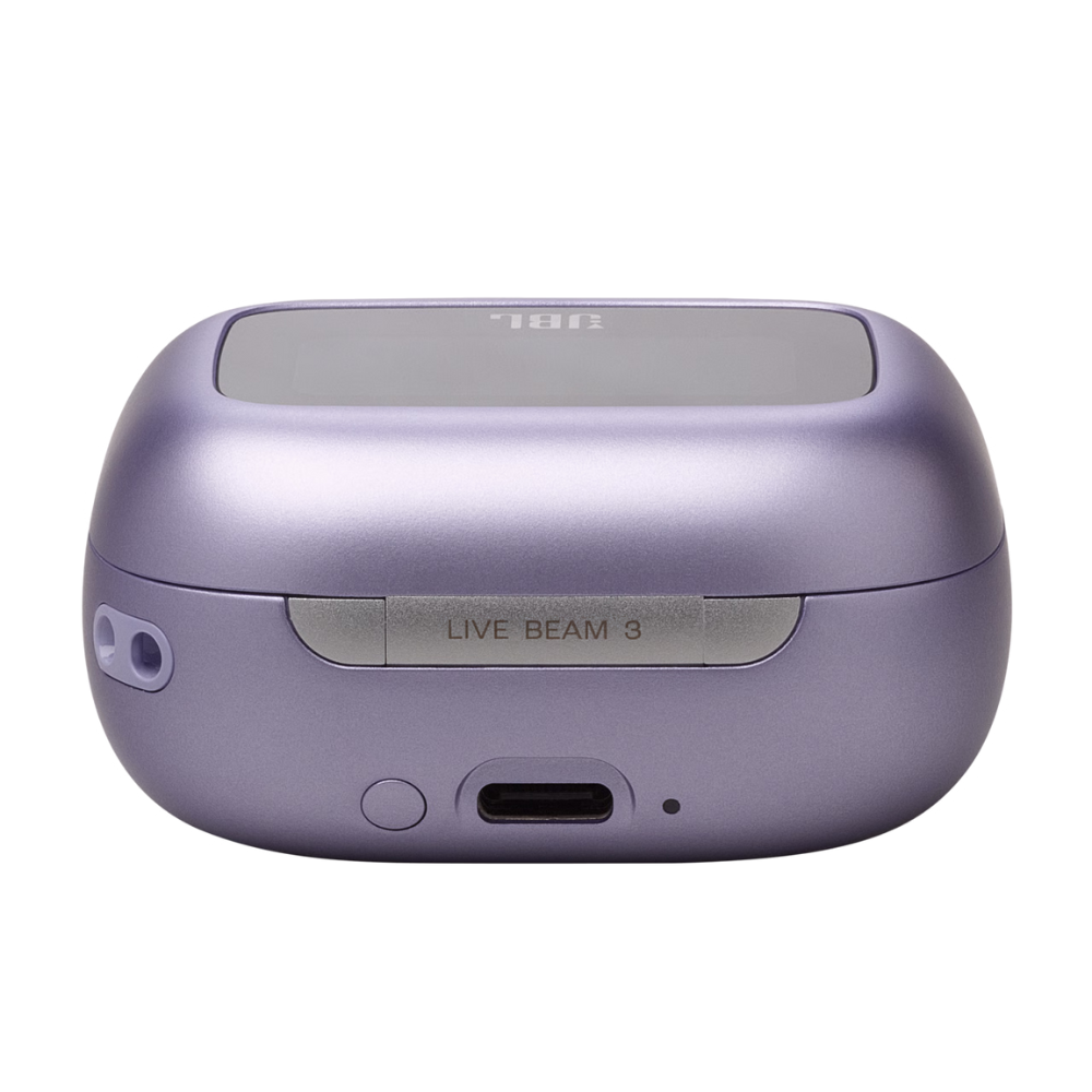 אוזניות אלחוטיות עם מארז טעינה חכם JBL Live Beam 3 TWS ANC IP55 - צבע סגול שנה אחריות ע"י - יבואן הרשמי