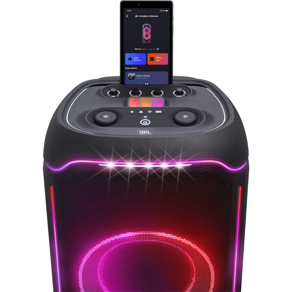 רמקול מסיבות אלחוטי JBL PartyBox Ultimate 1100W - צבע שחור שנה אחריות ע"י היבואן הרשמי