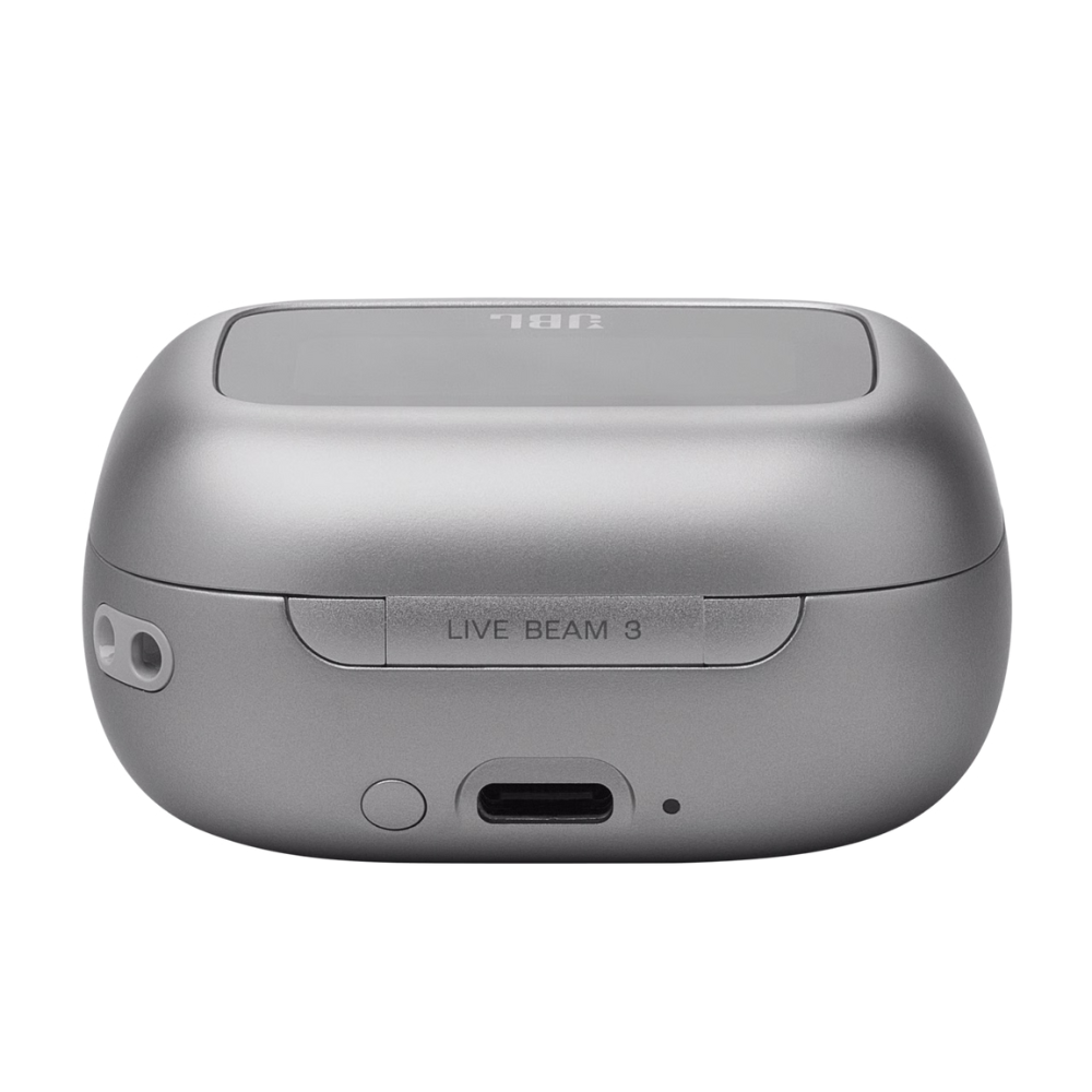 אוזניות אלחוטיות עם מארז טעינה חכם JBL Live Beam 3 TWS ANC IP55 - צבע כסוף שנה אחריות ע"י - יבואן הרשמי