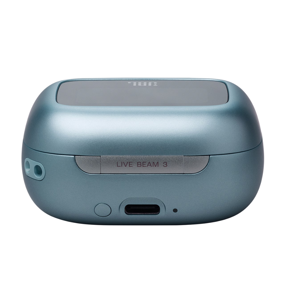 אוזניות אלחוטיות עם מארז טעינה חכם JBL Live Beam 3 TWS ANC IP55 - צבע כחול שנה אחריות ע"י היבואן הרשמי