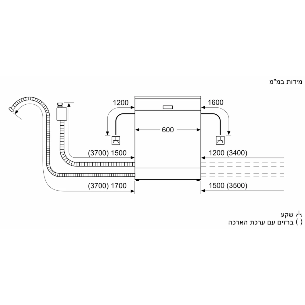 מדיח כלים Bosch SMV4ECX26E בוש אינטגראלי מלא  תוצרת גרמניה - יבואן רשמי