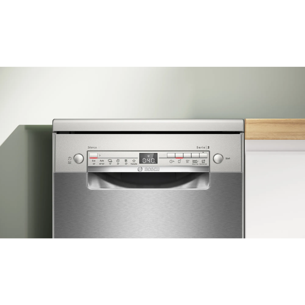 מדיח כלים ‏צר Bosch SPS2HKI58E בוש דמוי נירוסטה - יבואן רשמי