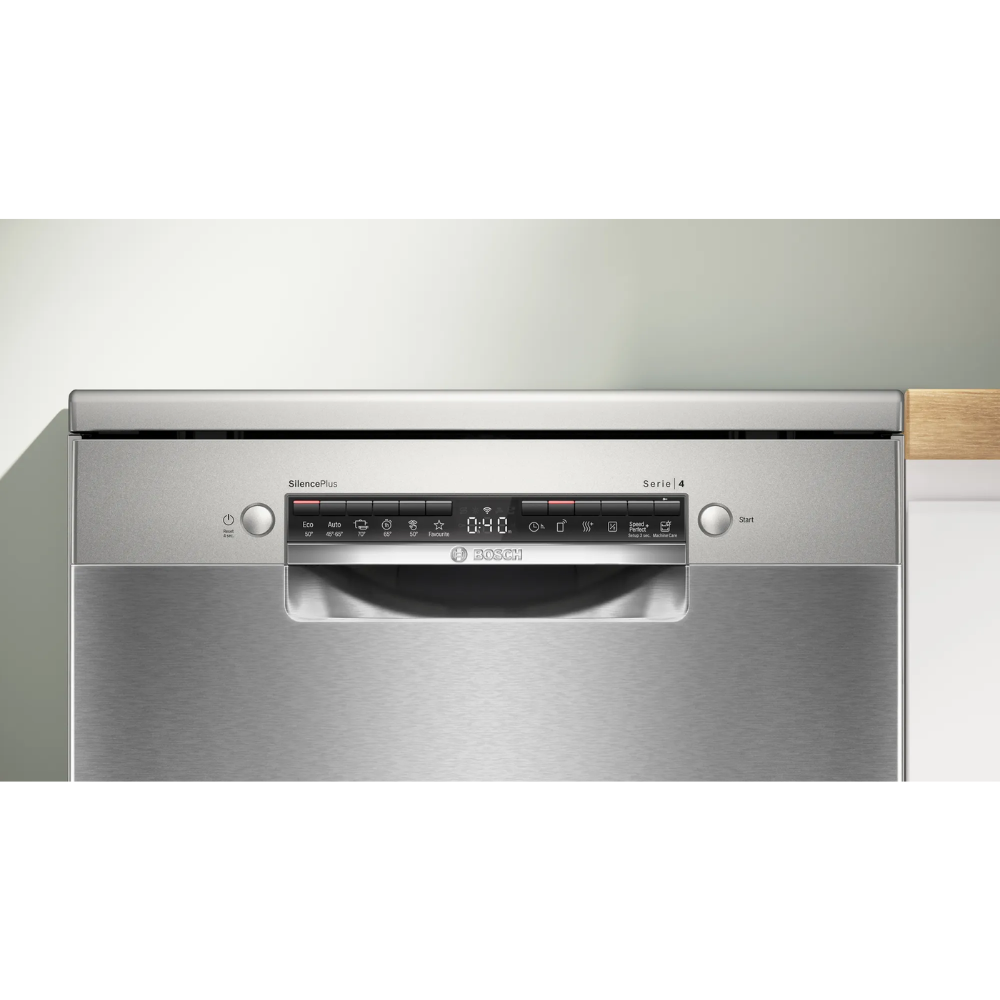 מדיח כלים רחב עומד Bosch Serie 4 SMS4HAI19Y - דמוי נירוסטה - תוצרת גרמניה - אחריות יבואן רשמי BSH