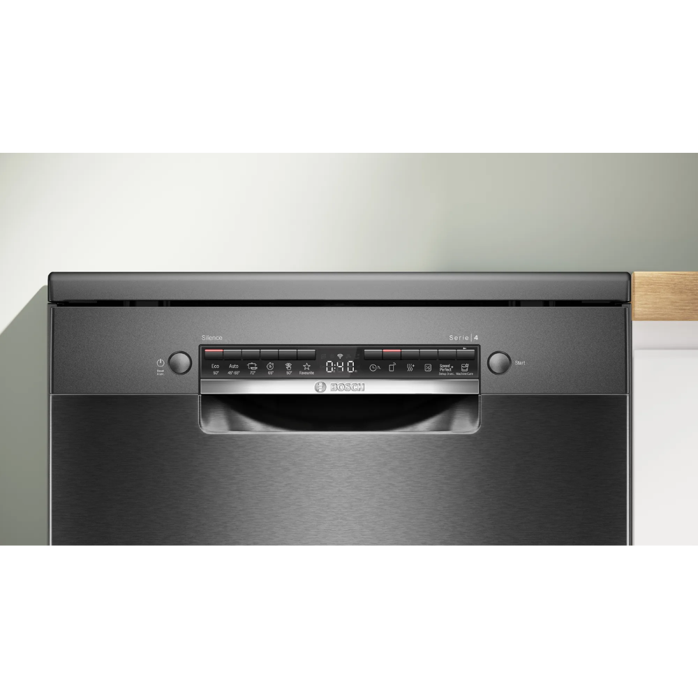 מדיח כלים רחב עומד Bosch Serie 4 SMS4HVC03E - צבע שחור - תוצרת פולין - אחריות יבואן רשמי BSH