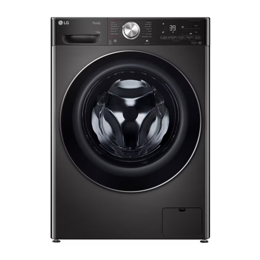מכונת כביסה פתח חזית 12 ק”ג LG אל ג’י F1612SBSE כסופה - יבואן רשמי