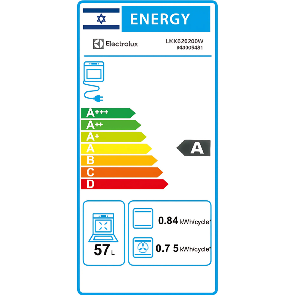 תנור בישול ואפיה משולב ELECTROLUX אלקטרולוקס LKK620200W - יבואן רשמי